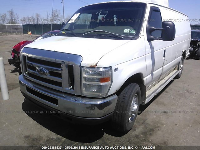 1FTSS3ES0ADA19558 - 2010 FORD ECONOLINE E350 SUPER DUTY VAN WHITE photo 2