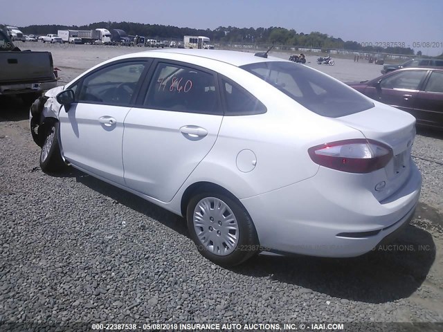 3FADP4AJ7FM160478 - 2015 FORD FIESTA S WHITE photo 3