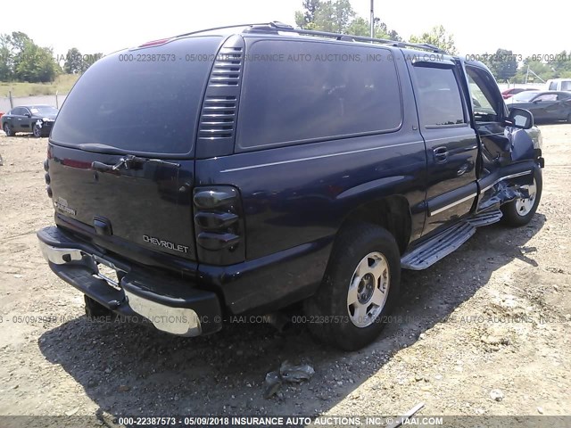 1GNEC16ZX4J129850 - 2004 CHEVROLET SUBURBAN C1500 Dark Blue photo 4