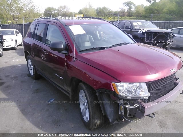 1C4NJDCB5DD246015 - 2013 JEEP COMPASS LIMITED RED photo 1