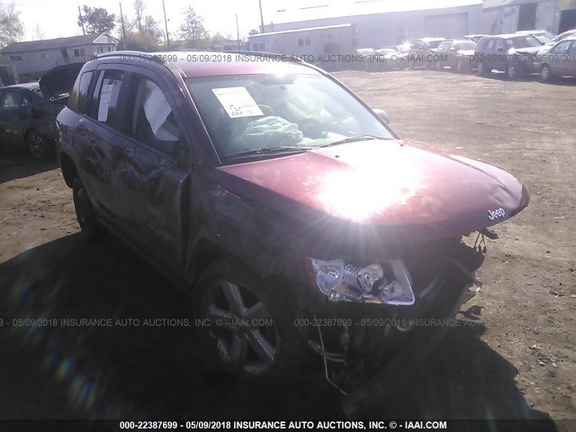 1C4NJDCBXCD524292 - 2012 JEEP COMPASS LIMITED RED photo 1