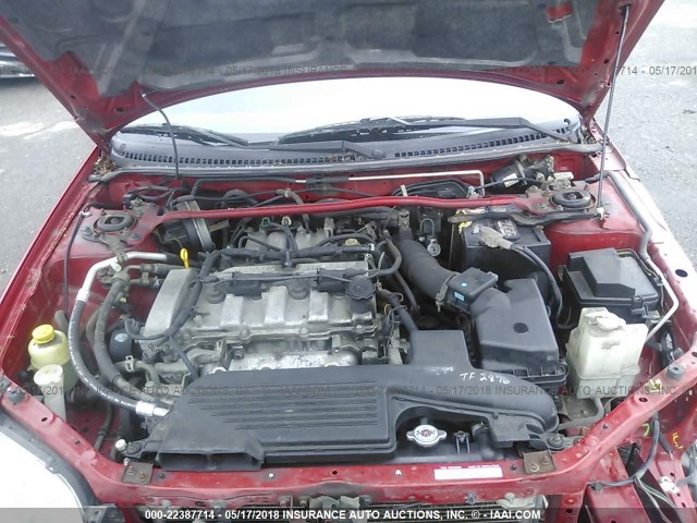 JM1BJ245831131151 - 2003 MAZDA PROTEGE PR5 RED photo 10