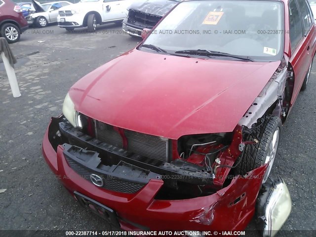 JM1BJ245831131151 - 2003 MAZDA PROTEGE PR5 RED photo 6