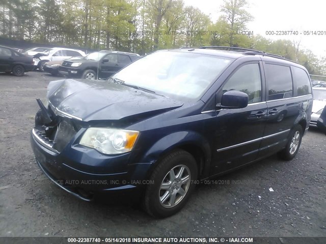 2A8HR54129R617999 - 2009 CHRYSLER TOWN & COUNTRY TOURING BLUE photo 2