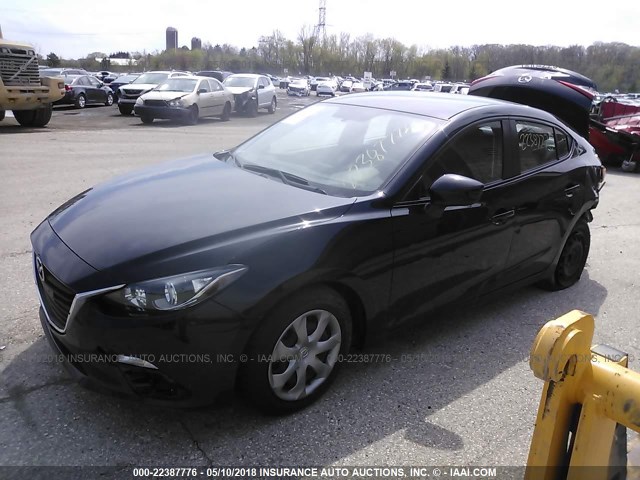 JM1BM1T77E1127146 - 2014 MAZDA 3 SV BLACK photo 2