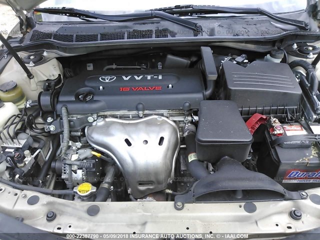 JTNBE46KX73012753 - 2007 TOYOTA CAMRY NEW GENERAT CE/LE/XLE/SE GOLD photo 10