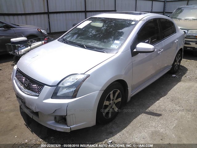 3N1AB6AP0CL740557 - 2012 NISSAN SENTRA 2.0/2.0S/SR/2.0SL SILVER photo 2