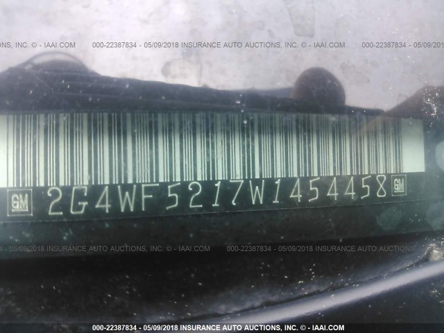 2G4WF5217W1454458 - 1998 BUICK REGAL GS GREEN photo 9