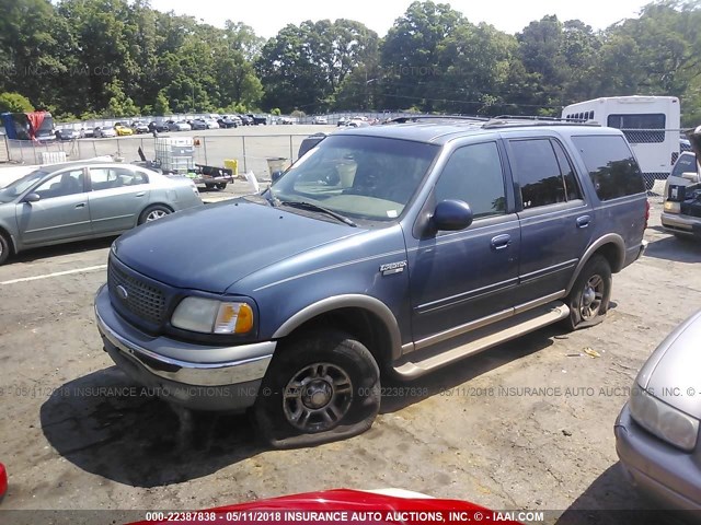 1FMPU18L3YLB02504 - 2000 FORD EXPEDITION EDDIE BAUER 蓝色 照片 2