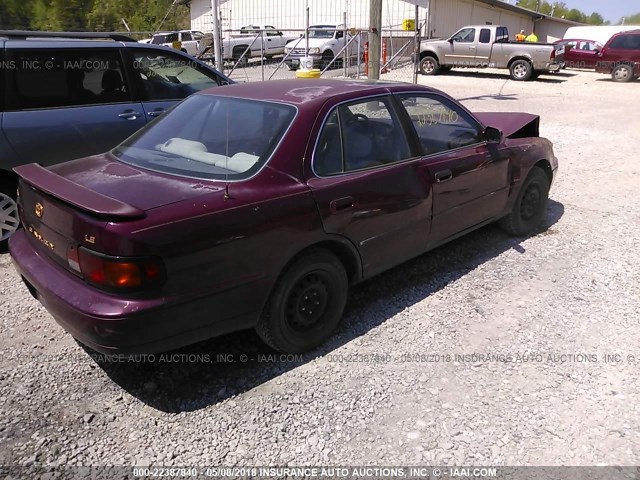 4T1BG12KXTU806588 - 1996 TOYOTA CAMRY DX/LE/XLE BURGUNDY photo 4