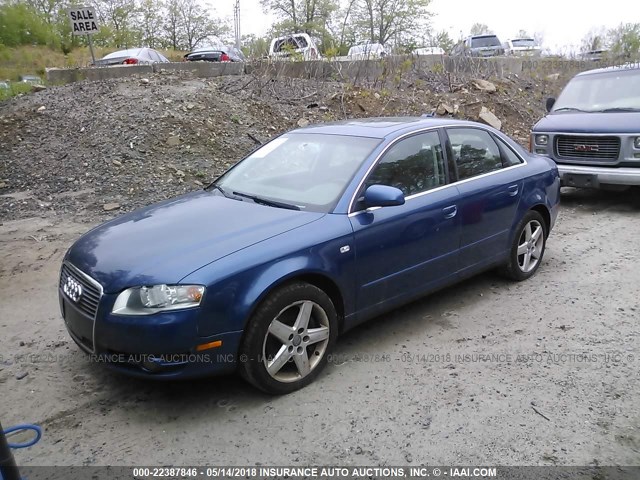 WAUDF68EX5A424142 - 2005 AUDI A4 2.0T QUATTRO BLUE photo 2