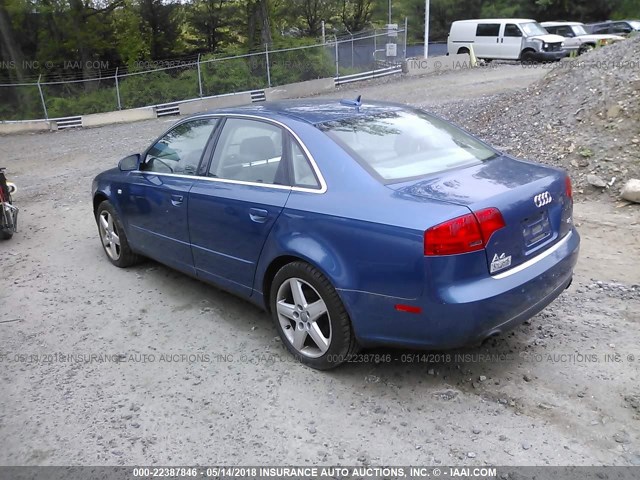 WAUDF68EX5A424142 - 2005 AUDI A4 2.0T QUATTRO BLUE photo 3