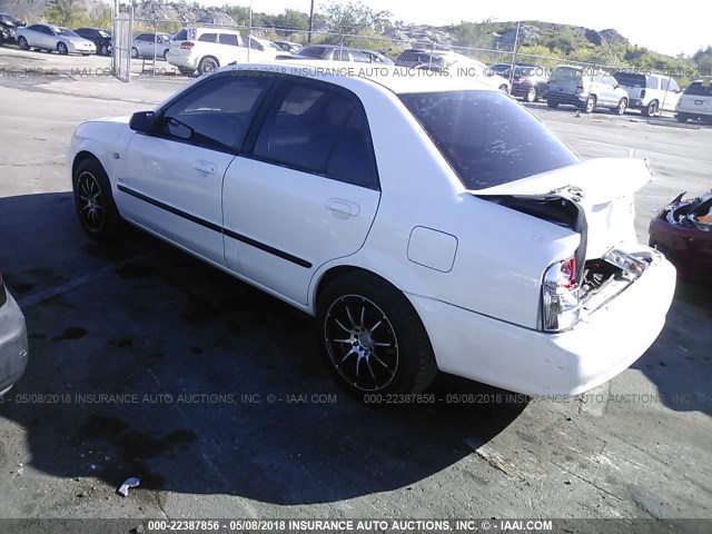 JM1BJ225521601623 - 2002 MAZDA PROTEGE DX/LX/ES WHITE photo 3