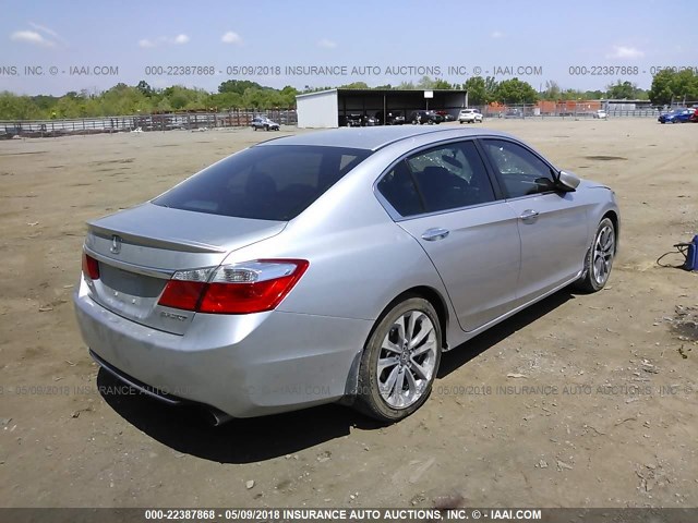 1HGCR2F54DA234094 - 2013 HONDA ACCORD SPORT 银色 照片 4