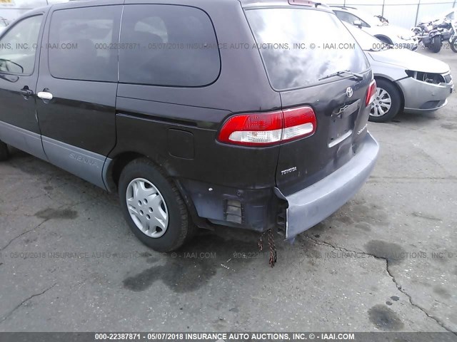 4T3ZF13C51U403227 - 2001 TOYOTA SIENNA LE/XLE BROWN photo 6