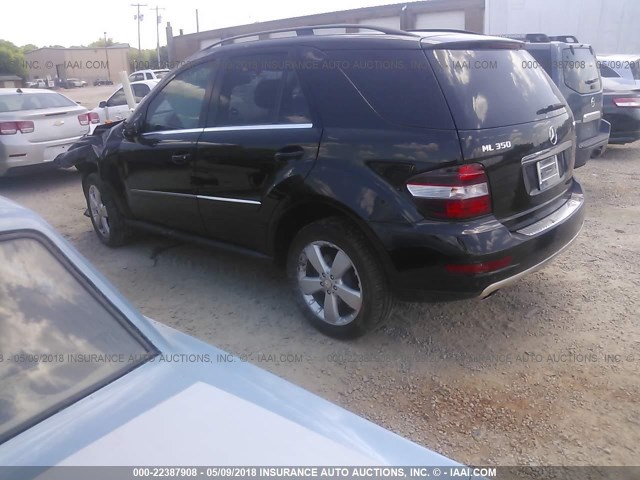 4JGBB8GB5BA653067 - 2011 MERCEDES-BENZ ML 350 4MATIC BLACK photo 3