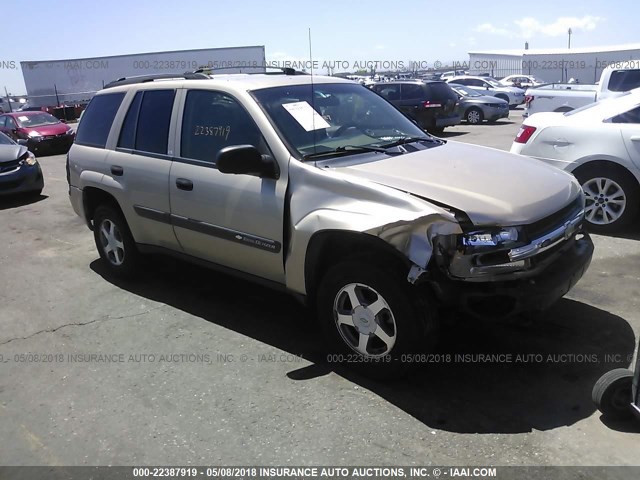 1GNDT13S942300245 - 2004 CHEVROLET TRAILBLAZER LS/LT GOLD photo 1