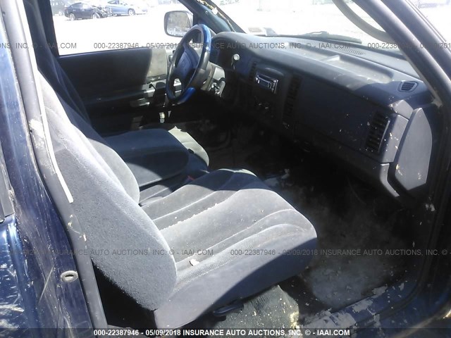 1D7GG32N63S354124 - 2003 DODGE DAKOTA SPORT Dark Blue photo 5