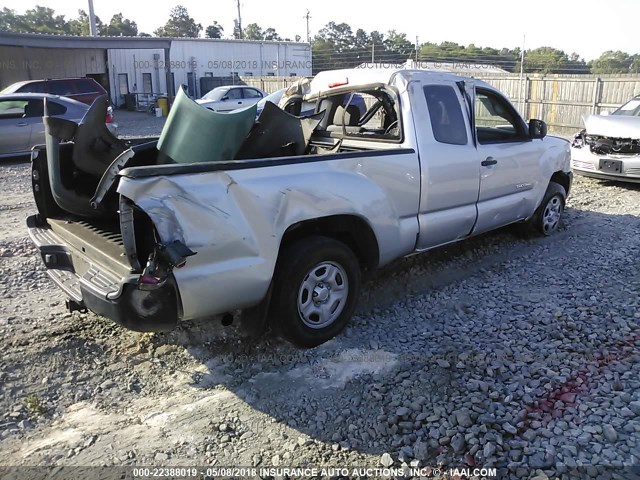 5TETX22NX6Z249329 - 2006 TOYOTA TACOMA ACCESS CAB SILVER photo 4