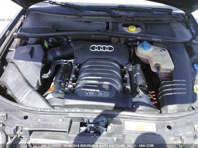 WAULT64B83N105022 - 2003 AUDI A6 3.0 QUATTRO BLUE photo 10