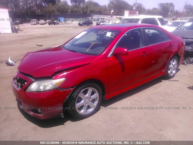 4T1BF3EK6AU508529 - 2010 TOYOTA CAMRY SE/LE/XLE 红色 照片 2