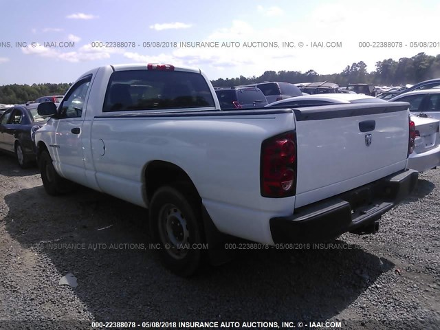 1D7HA16K77J599634 - 2007 DODGE RAM 1500 ST WHITE photo 3