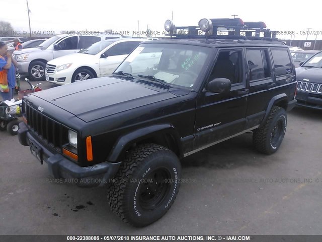 1J4FF68S5XL593990 - 1999 JEEP CHEROKEE SPORT/CLASSIC შავი ფოტო 2
