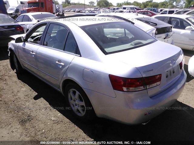 5NPEU46F86H017024 - 2006 HYUNDAI SONATA GLS/LX SILVER photo 3