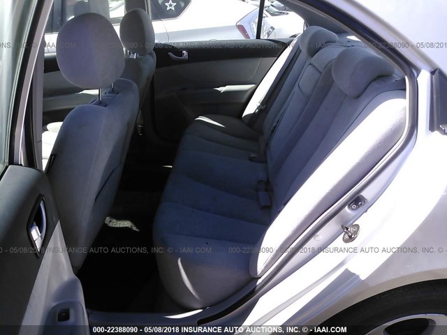 5NPEU46F86H017024 - 2006 HYUNDAI SONATA GLS/LX SILVER photo 8