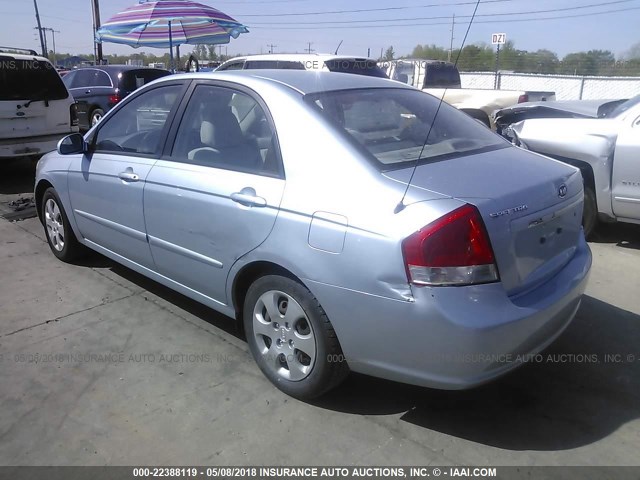 KNAFE121485531530 - 2008 KIA SPECTRA EX/LX/SX GRAY photo 3