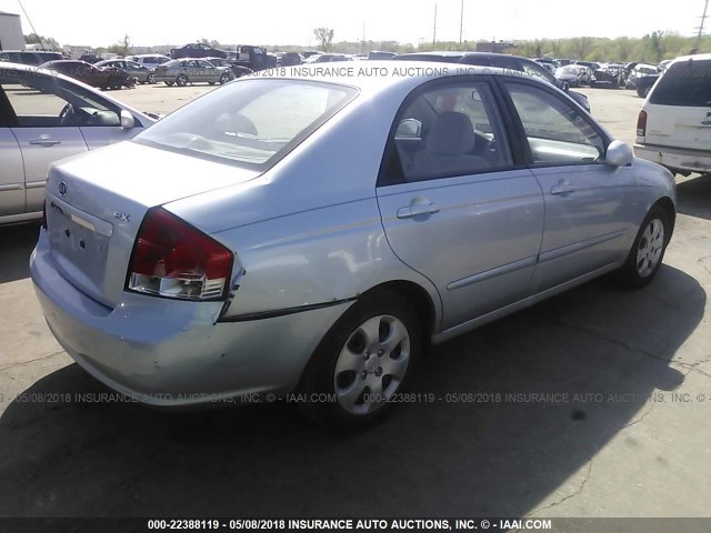 KNAFE121485531530 - 2008 KIA SPECTRA EX/LX/SX GRAY photo 4