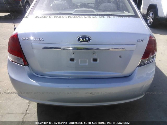 KNAFE121485531530 - 2008 KIA SPECTRA EX/LX/SX GRAY photo 6