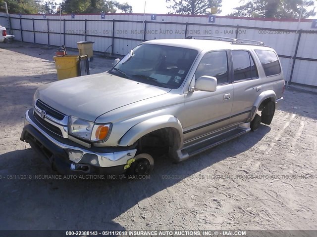 JT3GN86R010209085 - 2001 TOYOTA 4RUNNER SR5 GOLD photo 2