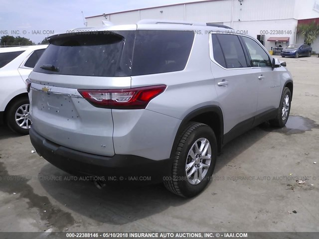 1GNERGKW0JJ189337 - 2018 CHEVROLET TRAVERSE LT SILVER photo 4