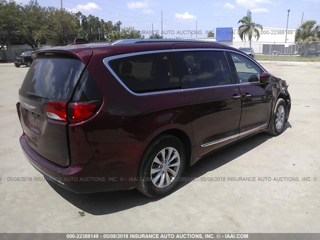 2C4RC1BG7JR120836 - 2018 CHRYSLER PACIFICA TOURING L Կարմիր լուսանկար 4