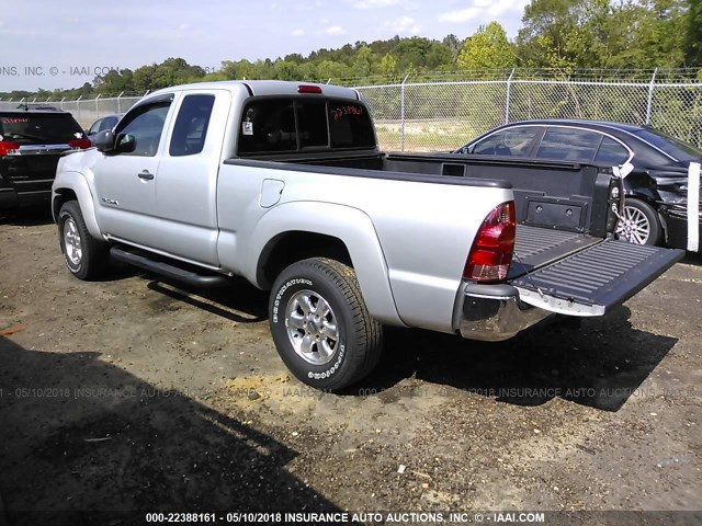 5TETU62NX5Z010071 - 2005 TOYOTA TACOMA PRERUNNER ACCESS CAB SILVER photo 3