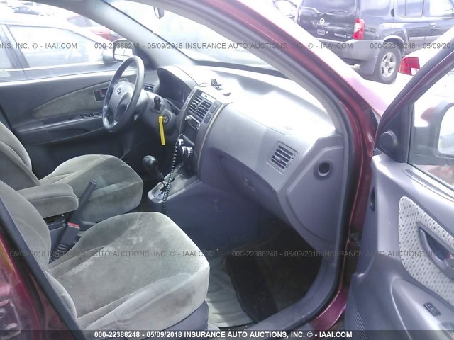 KM8JN12D25U134001 - 2005 HYUNDAI TUCSON GLS/LX MAROON photo 5