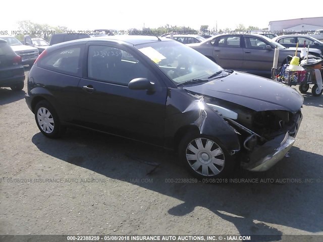 1FAFP31N96W156082 - 2006 FORD FOCUS ZX3 BLACK photo 1