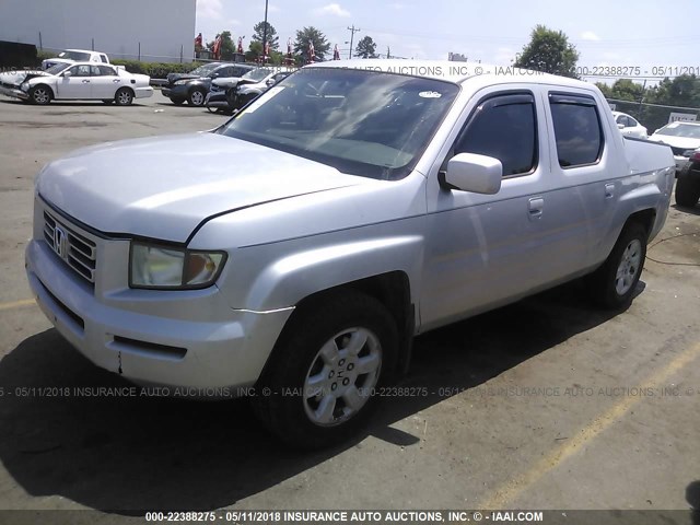 2HJYK16447H525965 - 2007 HONDA RIDGELINE RTS SILVER photo 2