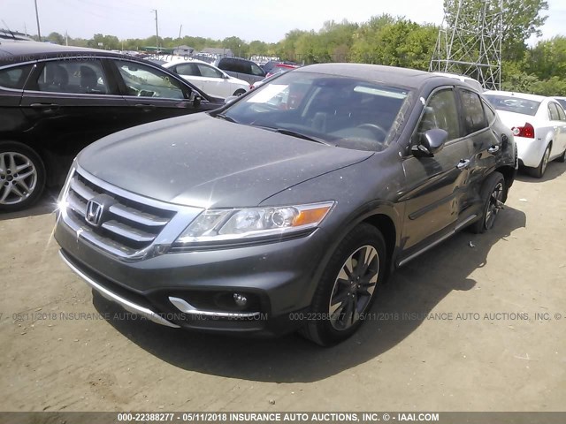 5J6TF2H55DL005622 - 2013 HONDA CROSSTOUR EXL ნაცრისფერი ფოტო 2