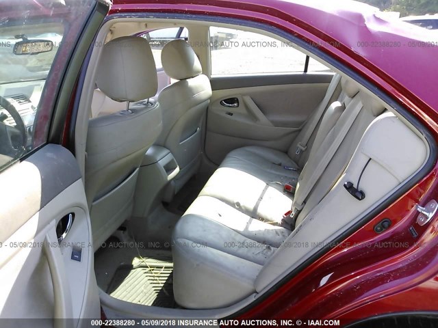 4T4BF3EK1AR074865 - 2010 TOYOTA CAMRY SE/LE/XLE RED photo 8