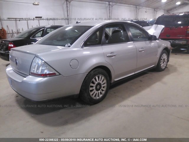 1MEHM40W38G620295 - 2008 MERCURY SABLE LUXURY SILVER photo 4