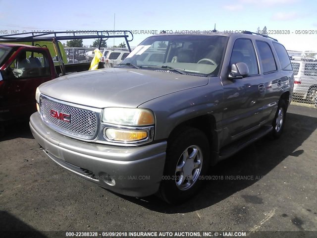 1GKEK63U73J297708 - 2003 GMC YUKON DENALI BROWN photo 2