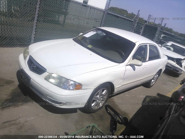 1YVGF22F525289192 - 2002 MAZDA 626 ES/LX WHITE photo 2