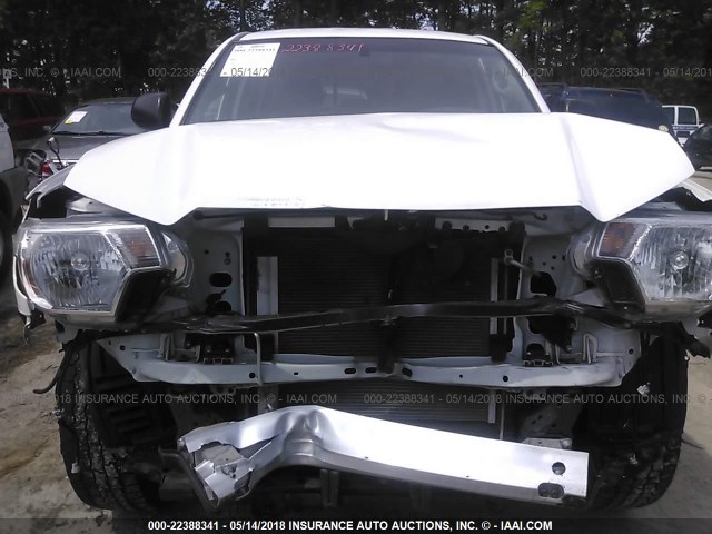 5TFJX4GN8DX018672 - 2013 TOYOTA TACOMA DOUBLE CAB თეთრი ფოტო 6