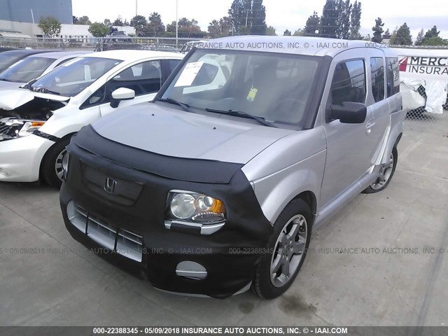 5J6YH18957L013284 - 2007 HONDA ELEMENT SC SILVER photo 2