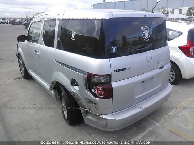 5J6YH18957L013284 - 2007 HONDA ELEMENT SC SILVER photo 3