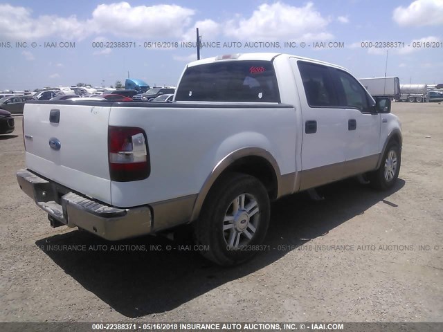 1FTPW12506KB70948 - 2006 FORD F150 SUPERCREW WHITE photo 4