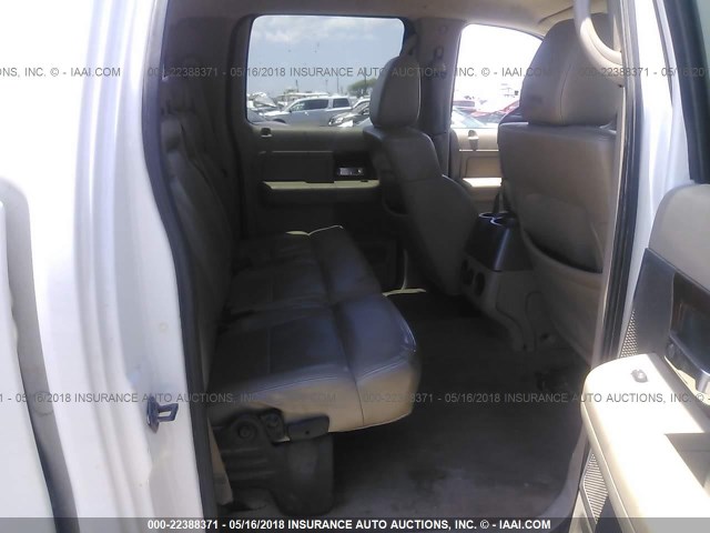 1FTPW12506KB70948 - 2006 FORD F150 SUPERCREW WHITE photo 8