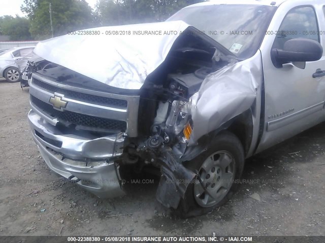 3GCPCSE02BG377874 - 2011 CHEVROLET SILVERADO C1500 LT GRAY photo 6